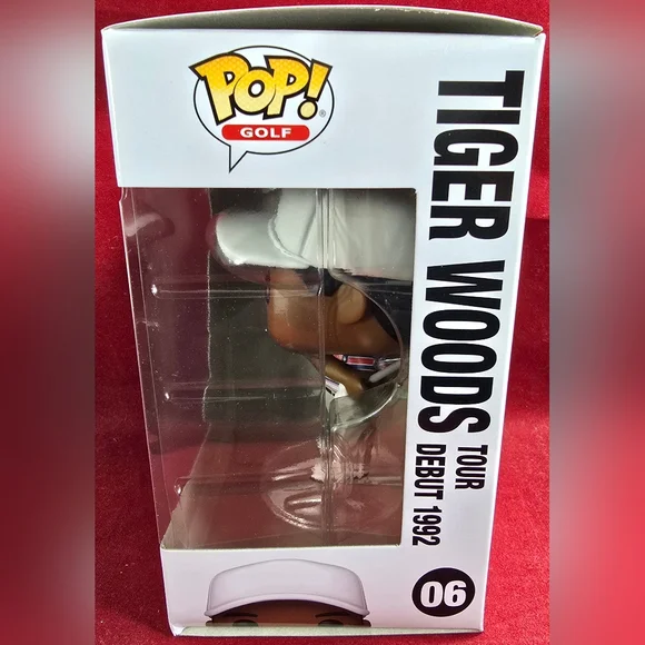 Funko Pop! Tiger Woods Funko # 06 (Nib) With Pop Protector - Picture 5 of 7